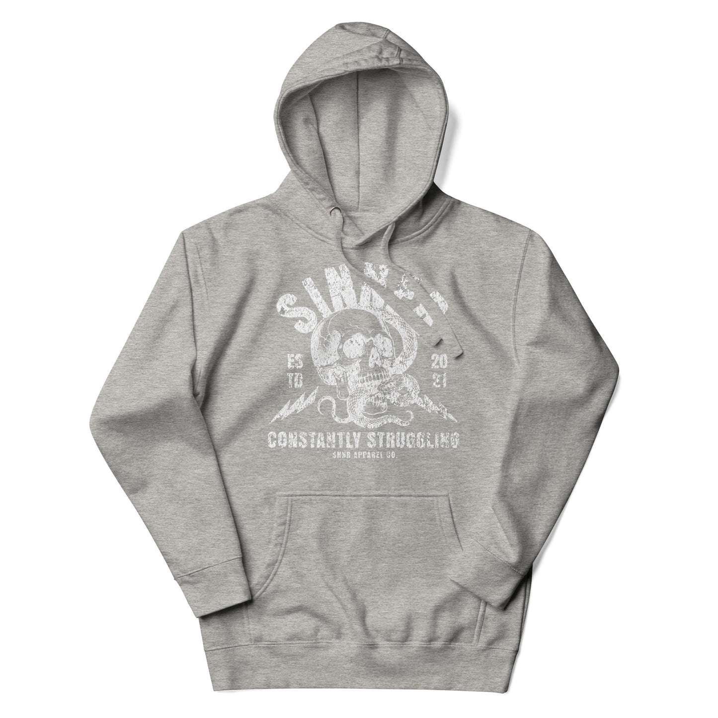 skull n snake hoodie wht