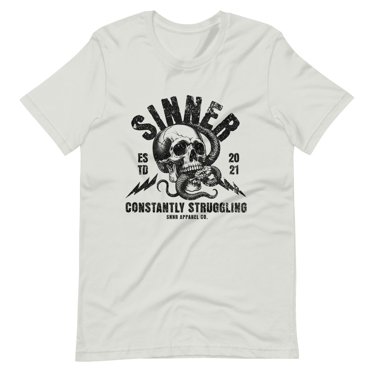 skull n snake tee blk