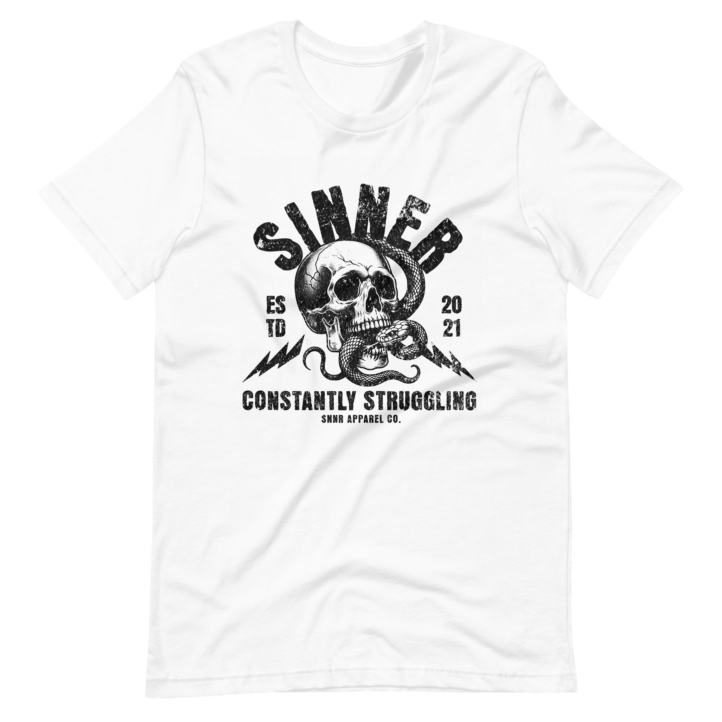 skull n snake tee blk